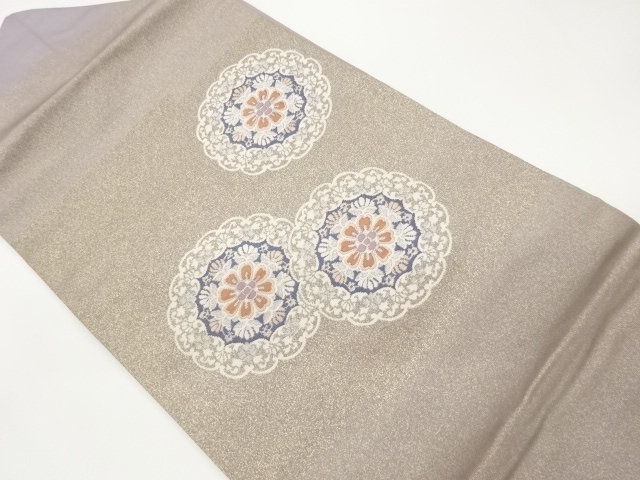 引箔華文模様織出し名古屋帯